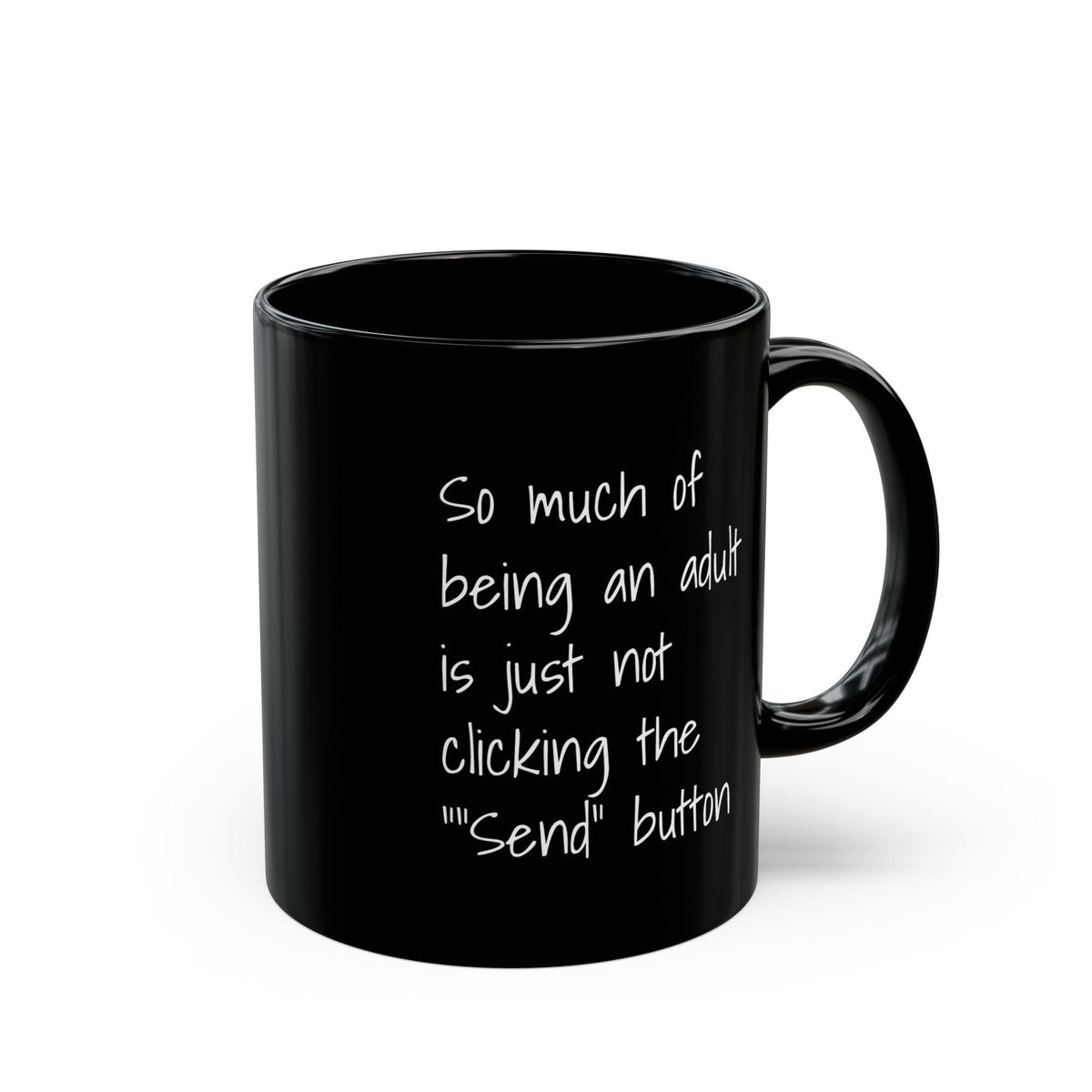 Funny "Adulting" Black Ceramic Coffee Mug