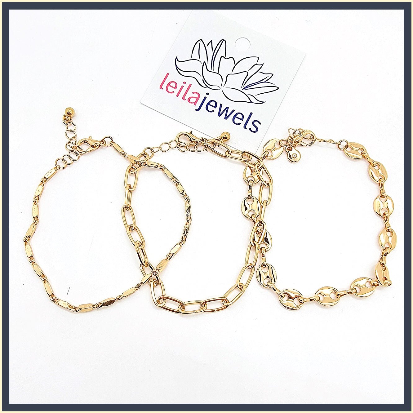 3 Chain Bracelet Set