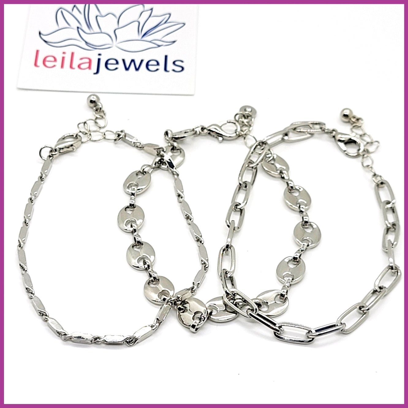 3 Chain Bracelet Set