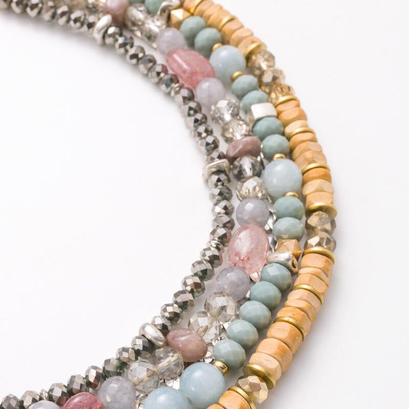 Harmony Layers Gemstone & Crystal Choker Necklace