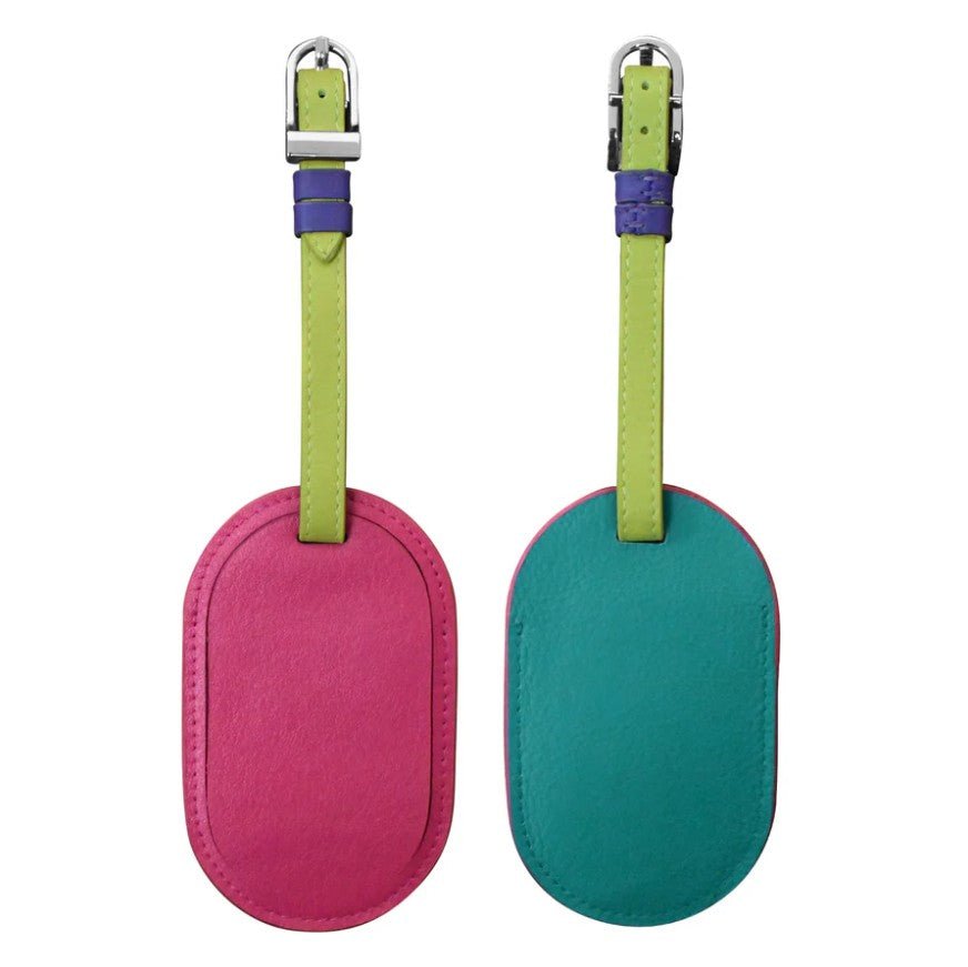 Round Leather Luggage Tag