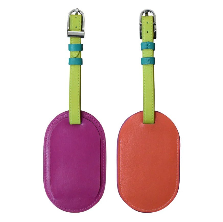 Round Leather Luggage Tag
