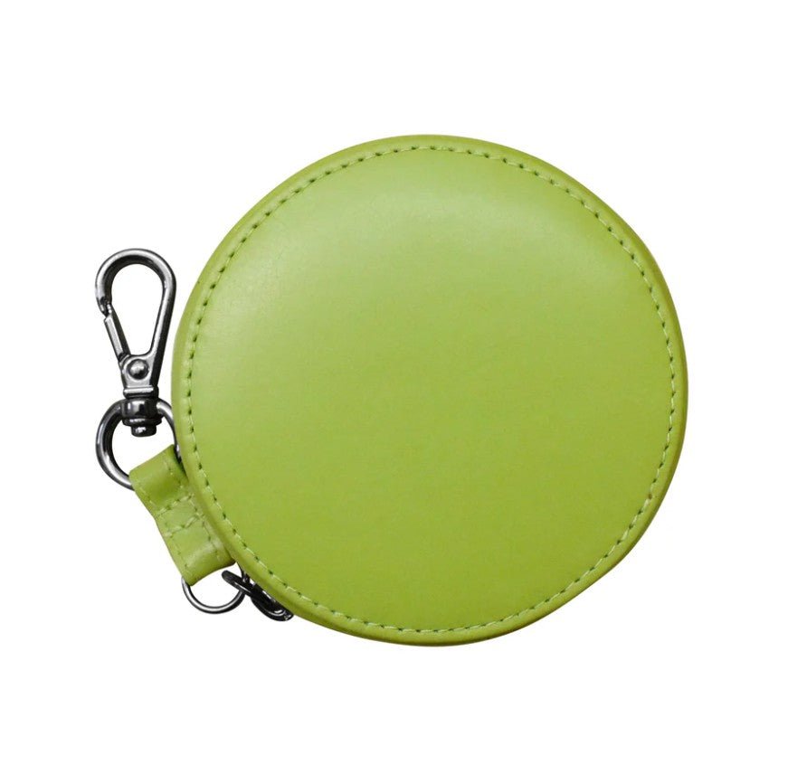 Round Leather Earbud Pouch Charm