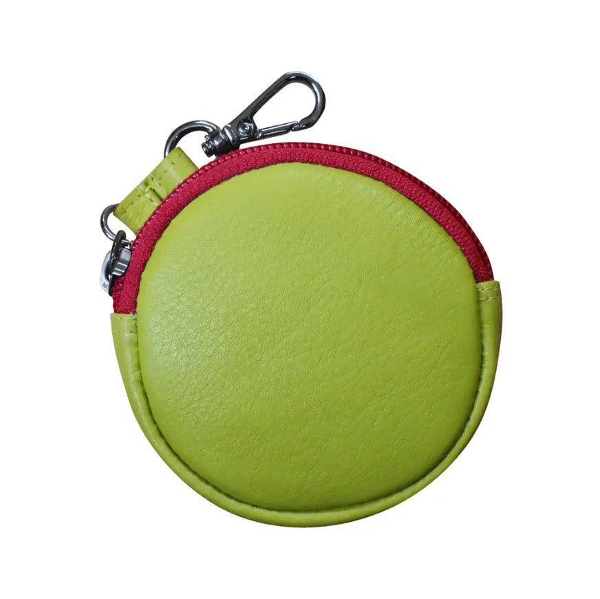 Round Leather Earbud Pouch Charm