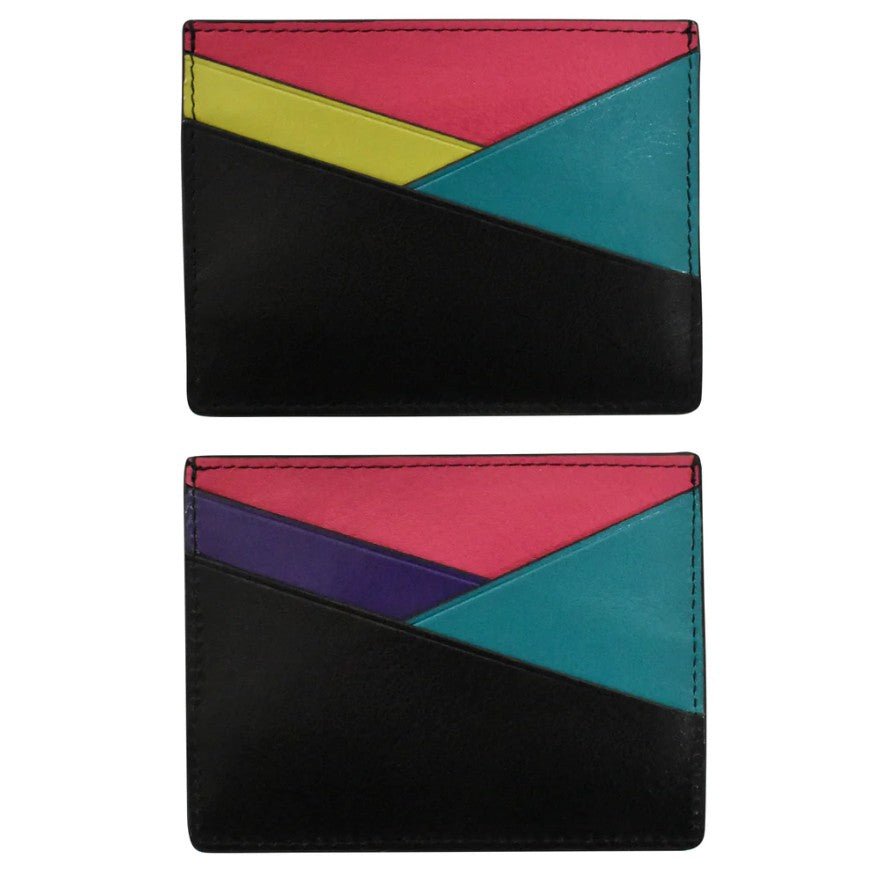 Asymmetric Leather Card Holder