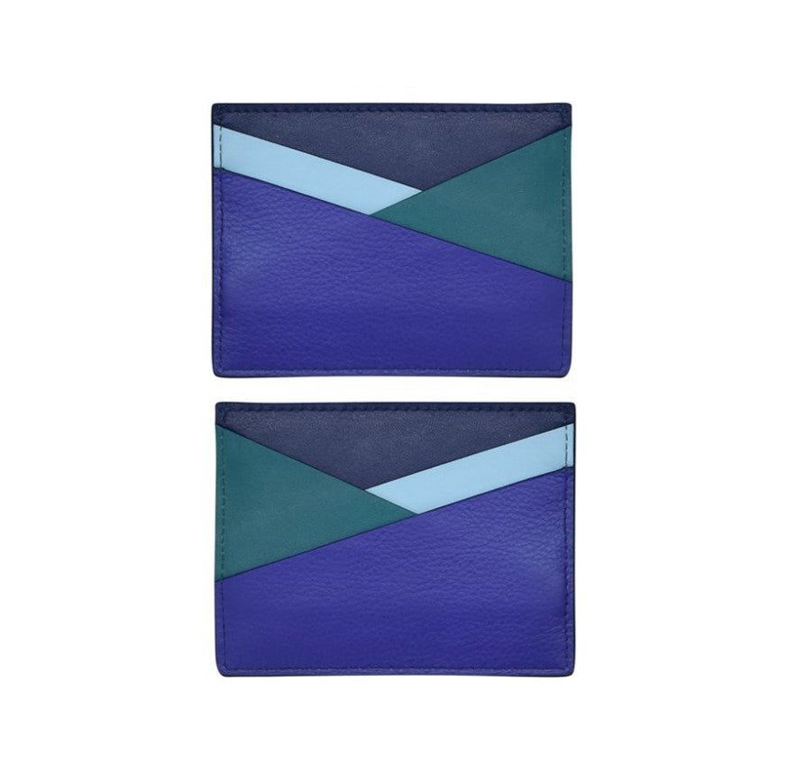 Asymmetric Leather Card Holder