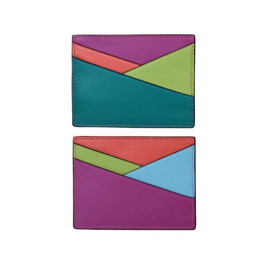 Asymmetric Leather Card Holder