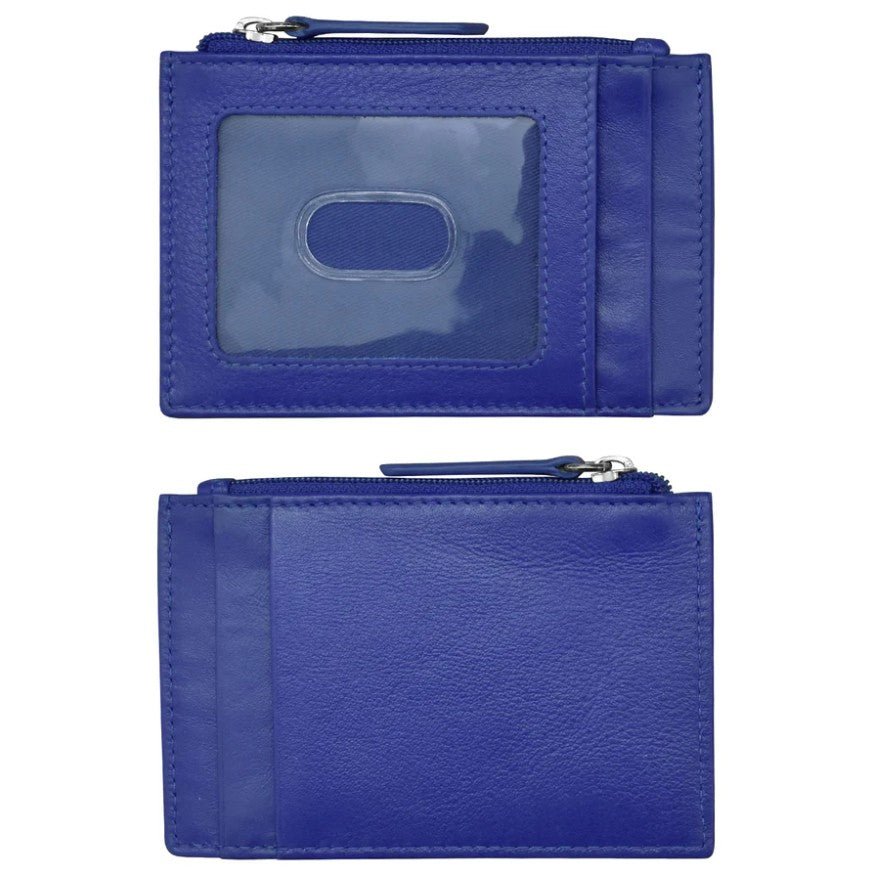 Leather Zip Pocket ID / Card Holder