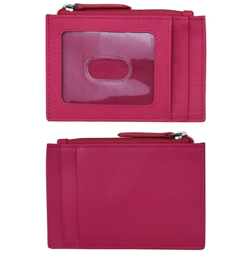 Leather Zip Pocket ID / Card Holder