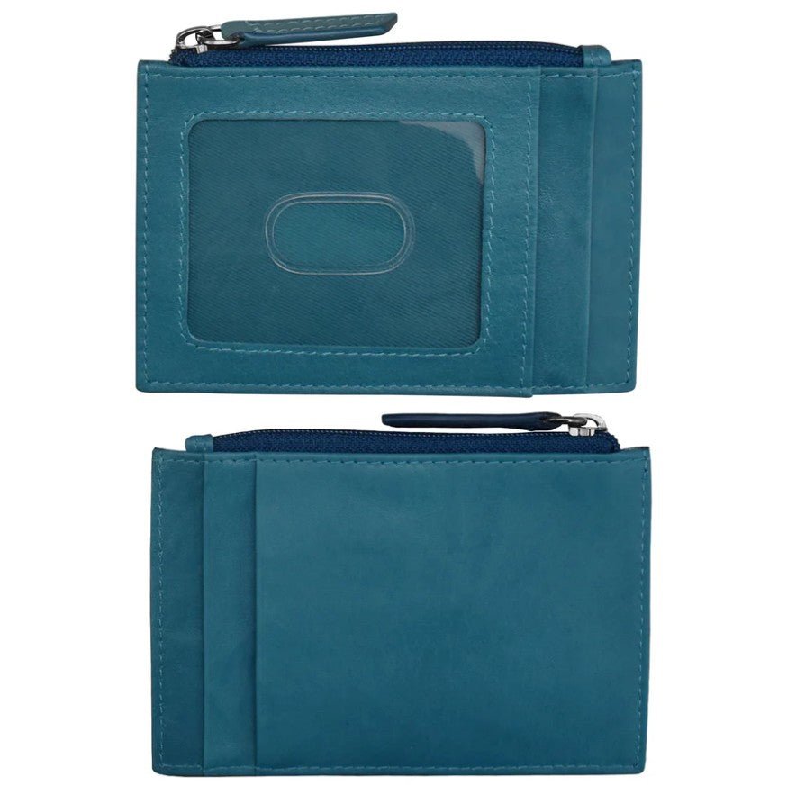 Leather Zip Pocket ID / Card Holder