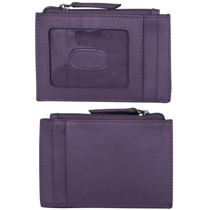 Leather Zip Pocket ID / Card Holder