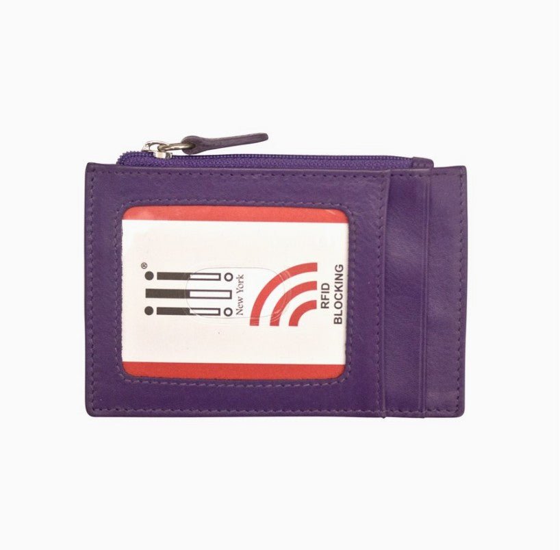 Leather Zip Pocket ID / Card Holder