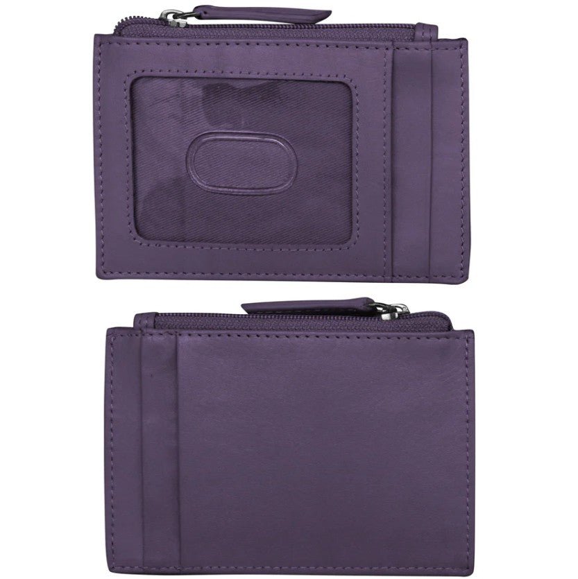 Leather Zip Pocket ID / Card Holder