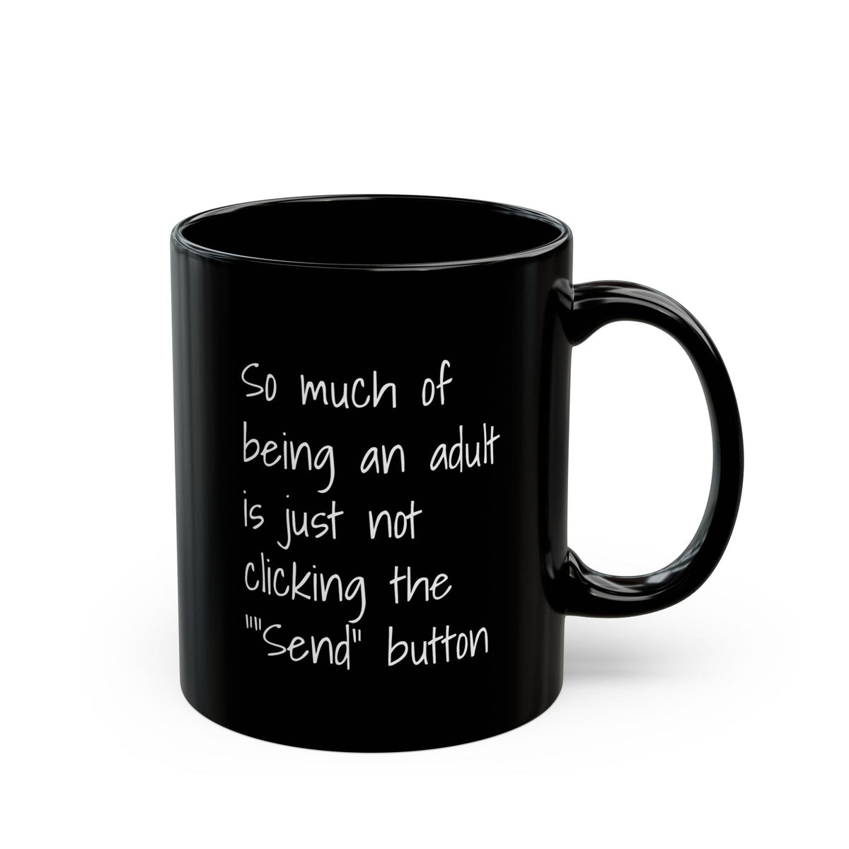 Funny "Adulting" Black Ceramic Coffee Mug