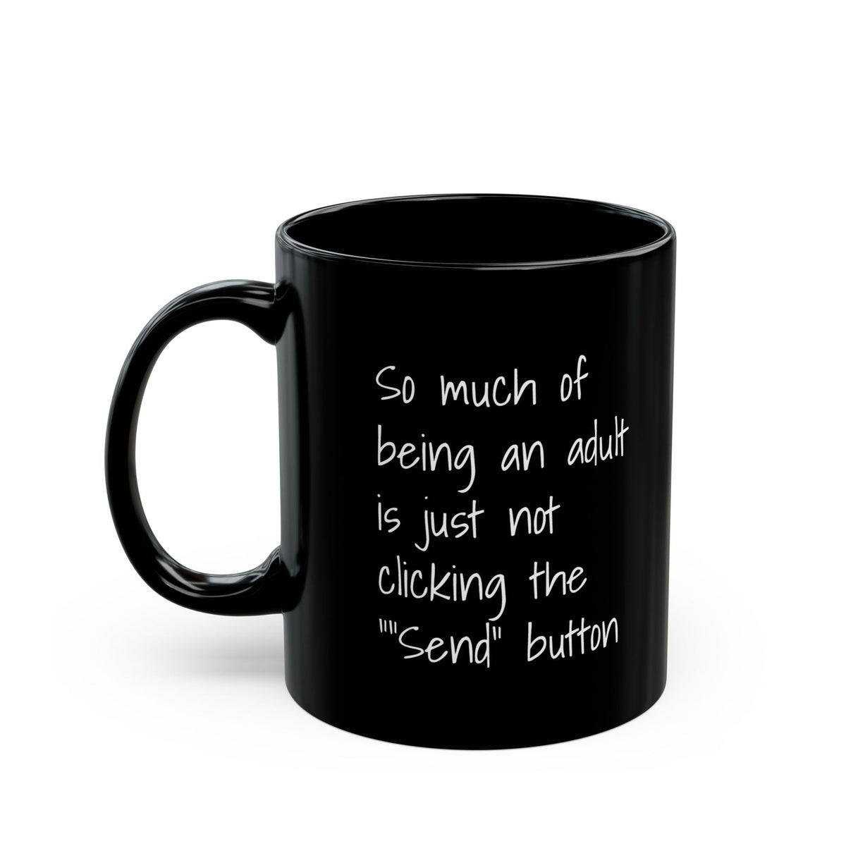Funny "Adulting" Black Ceramic Coffee Mug