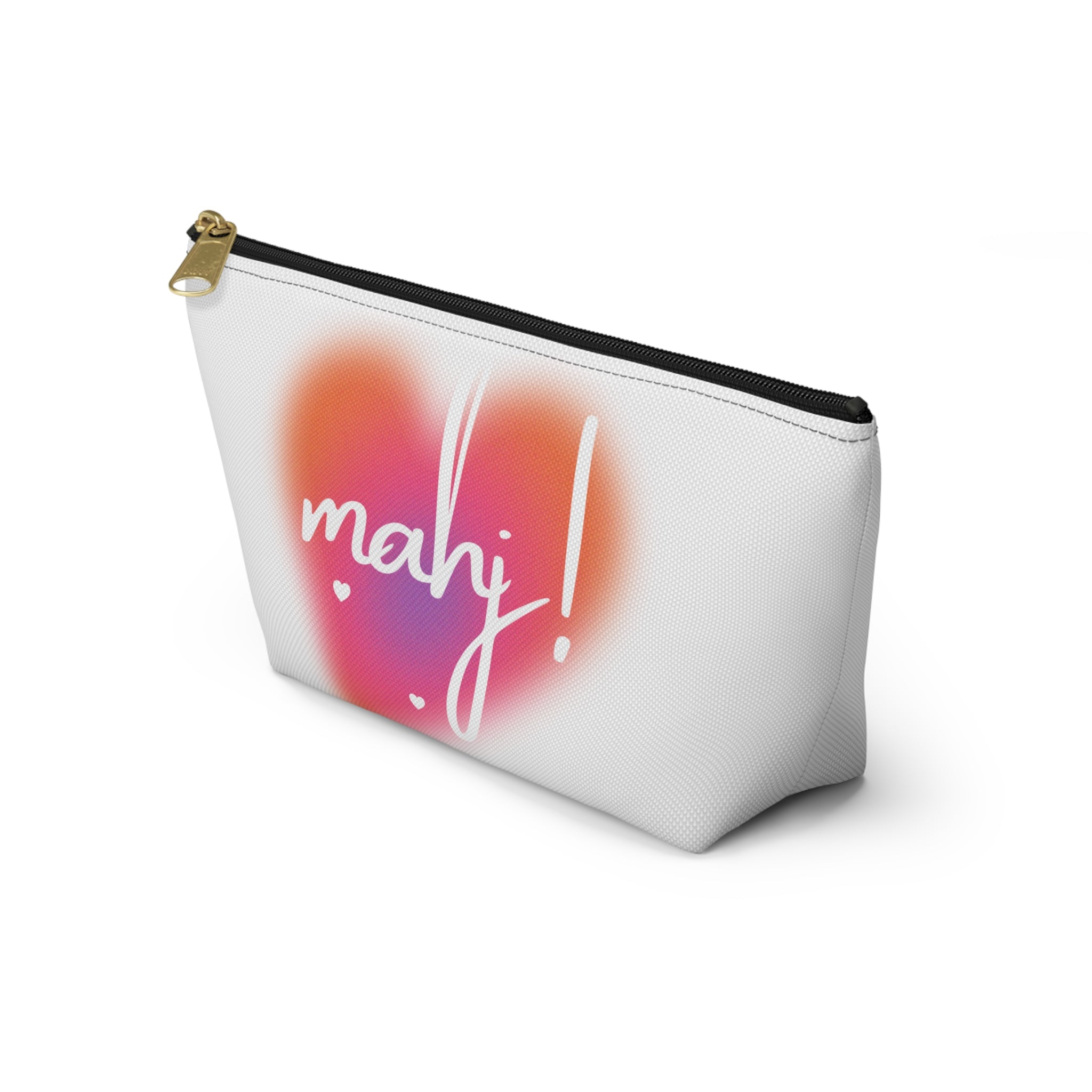 Mah Jongg "mahj!" Heart Zipper Accessory Pouch