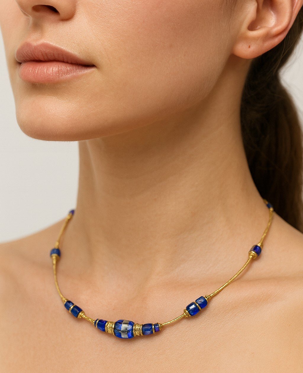 Murano Cobalt Cubes Necklace