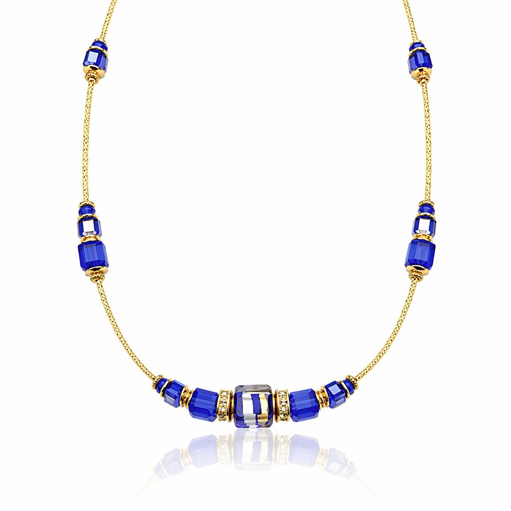 Murano Cobalt Cubes Necklace