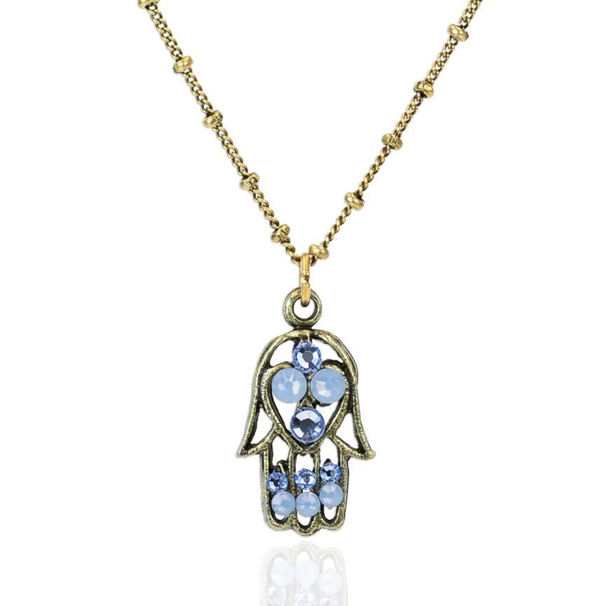 Crystal Hamsa Necklace