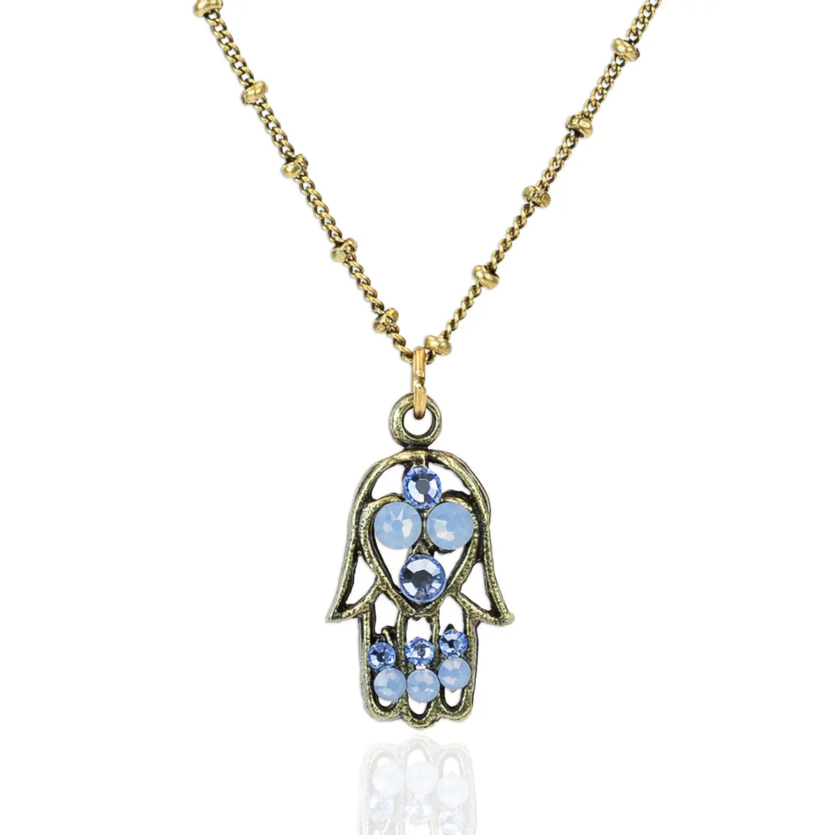 Crystal Hamsa Necklace