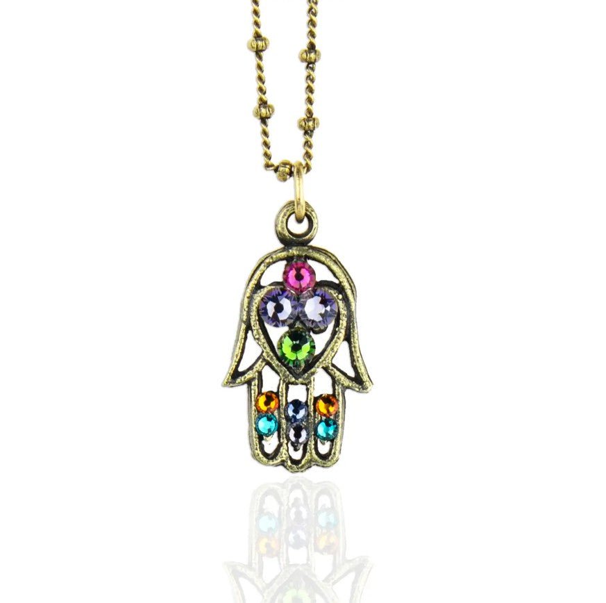 Crystal Hamsa Necklace
