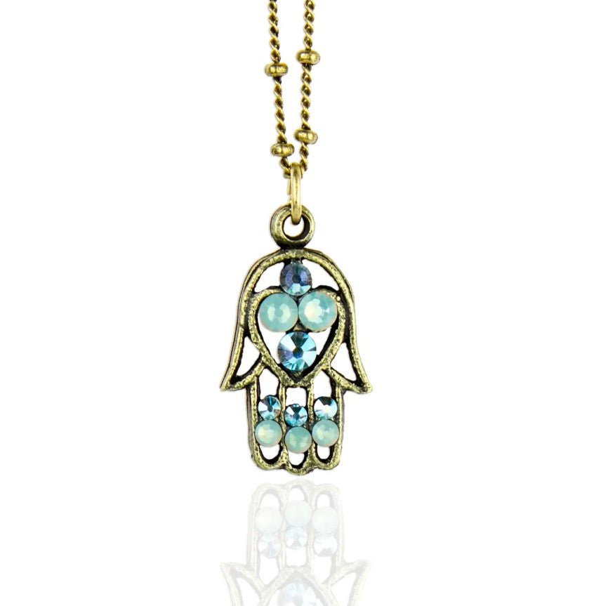 Crystal Hamsa Necklace