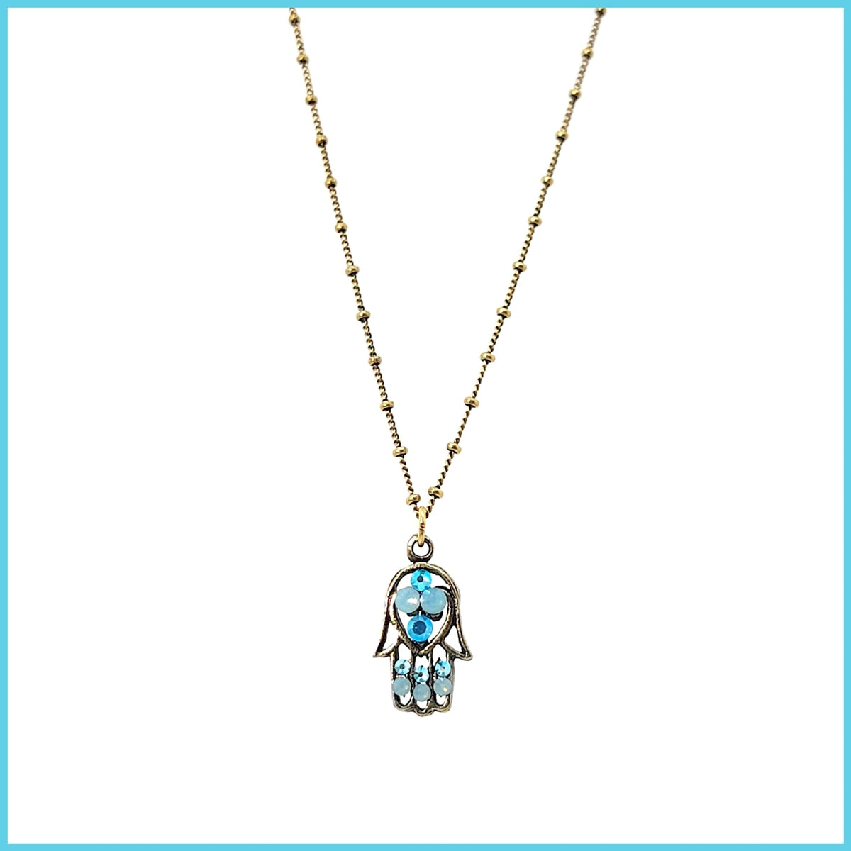 Crystal Hamsa Necklace