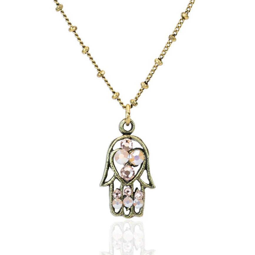 Crystal Hamsa Necklace