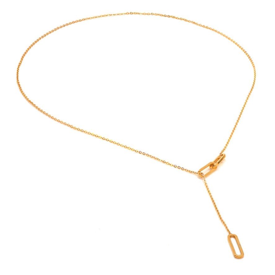 Paperclip Chain Lariat by B. Tiff