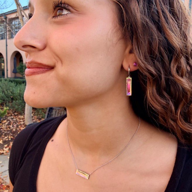 Aurora Crystal Bar Necklace