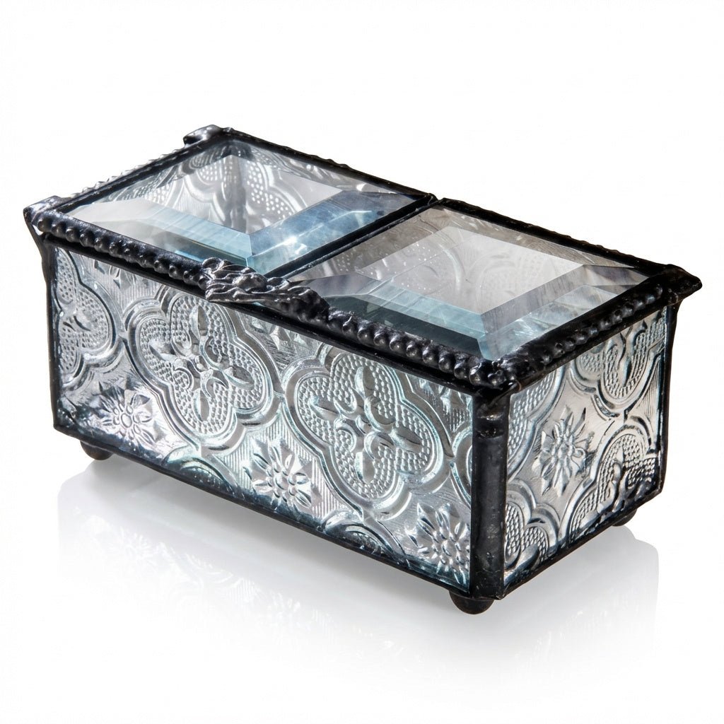 Vintage Glass Keepsake Box