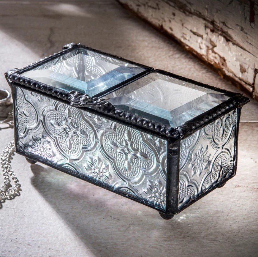 Vintage Glass Keepsake Box