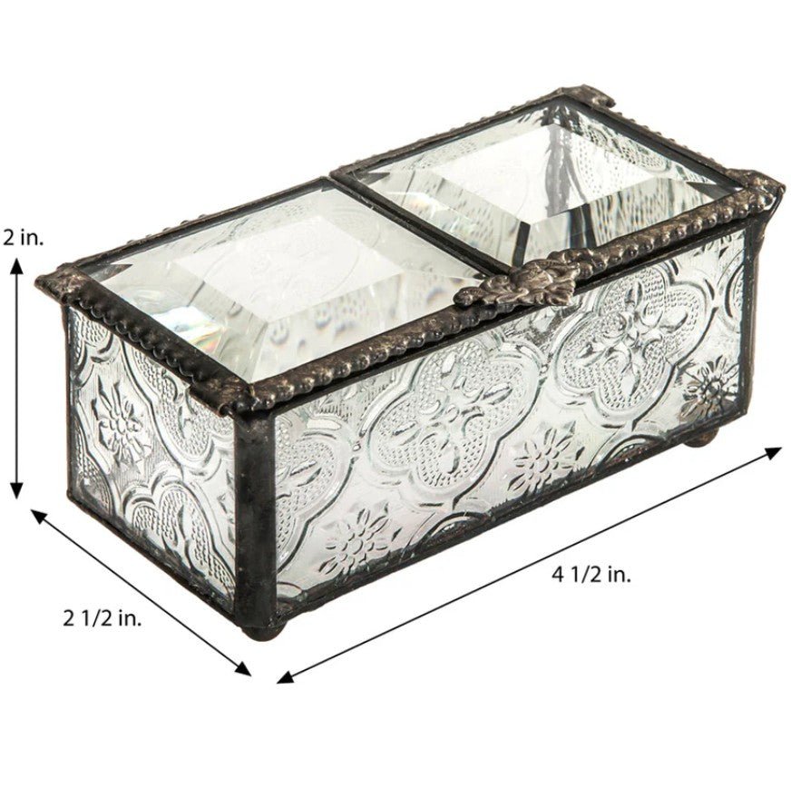 Vintage Glass Keepsake Box