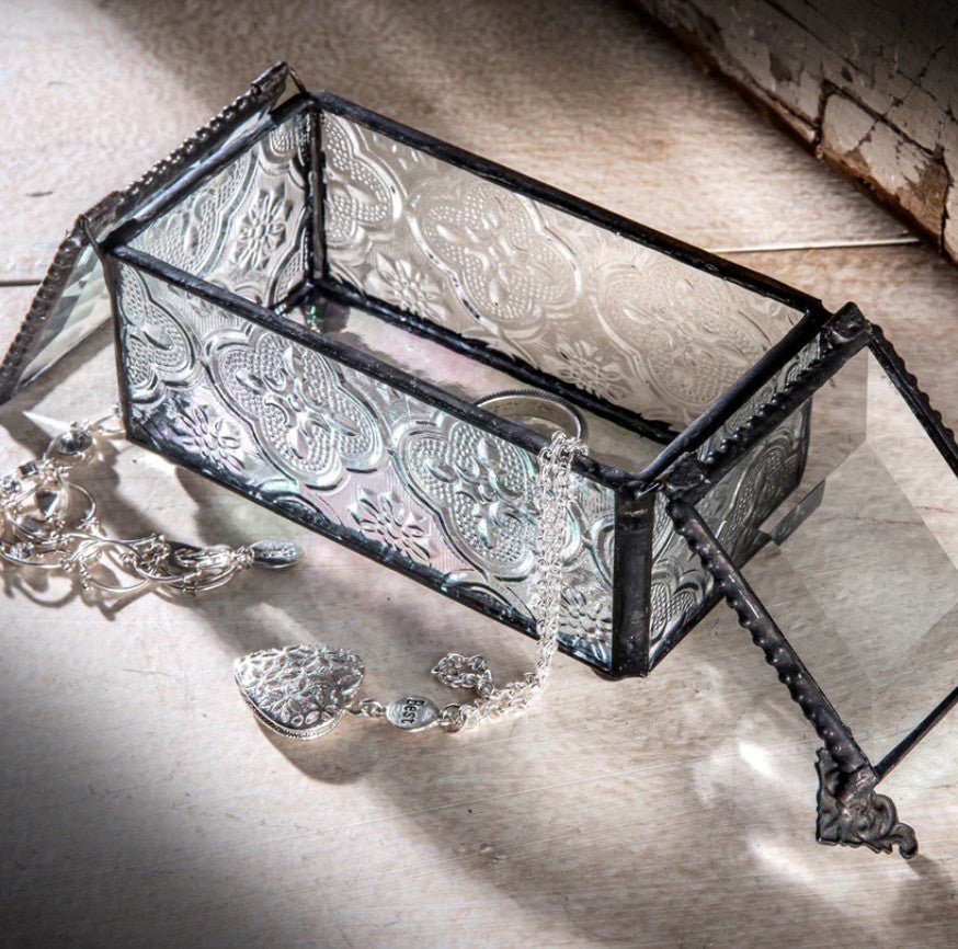 Vintage Glass Keepsake Box