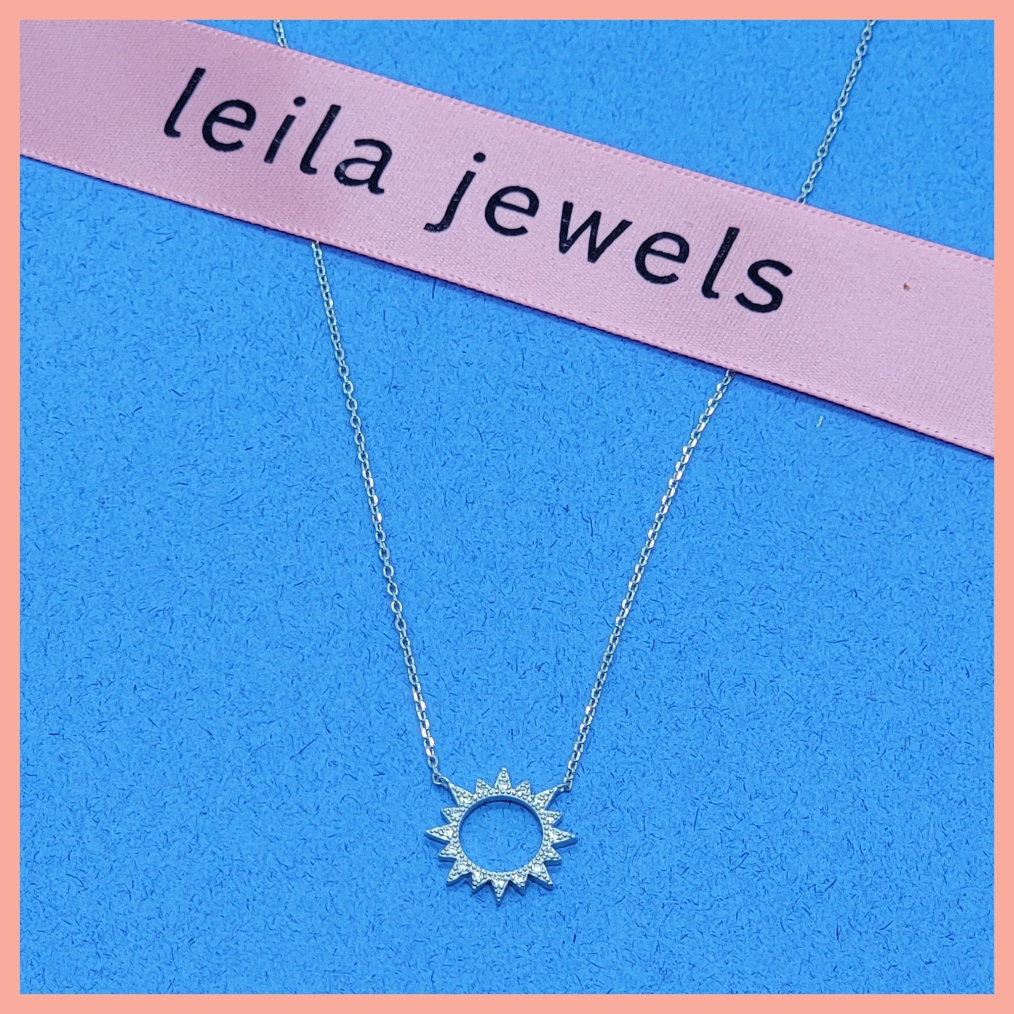 Sterling Pavé Sunburst Necklace