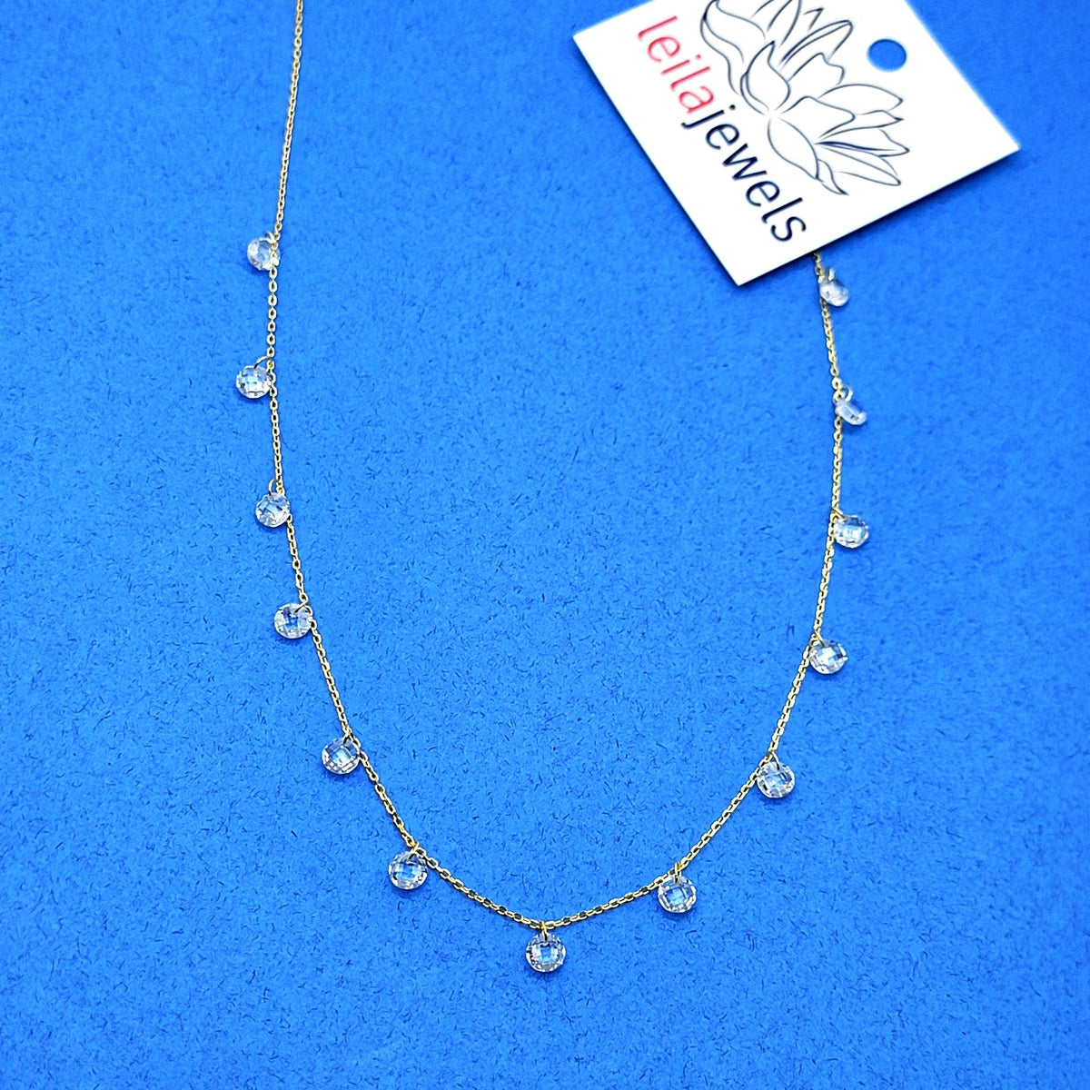 Zirconia Droplet Necklace