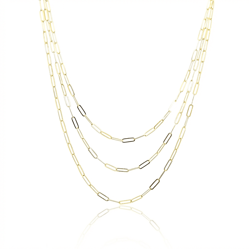 Gold Vermeil Paperclip Chain Necklace