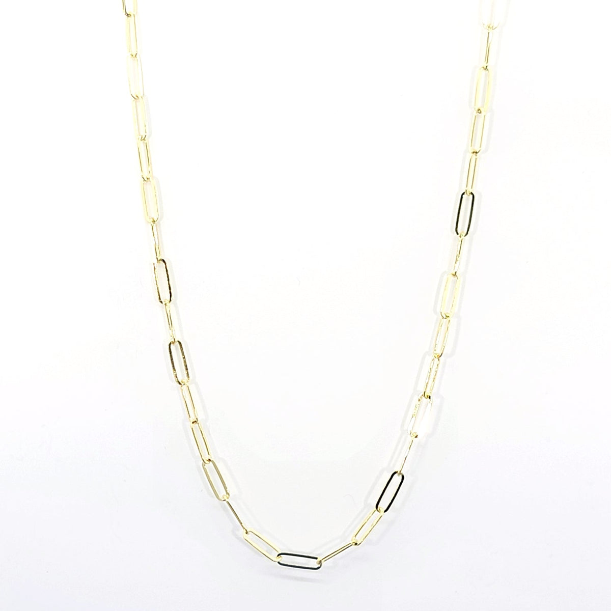 Gold Vermeil Paperclip Chain Necklace