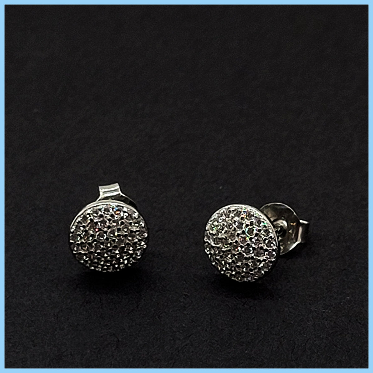 Pavé Stud Dot Earrings