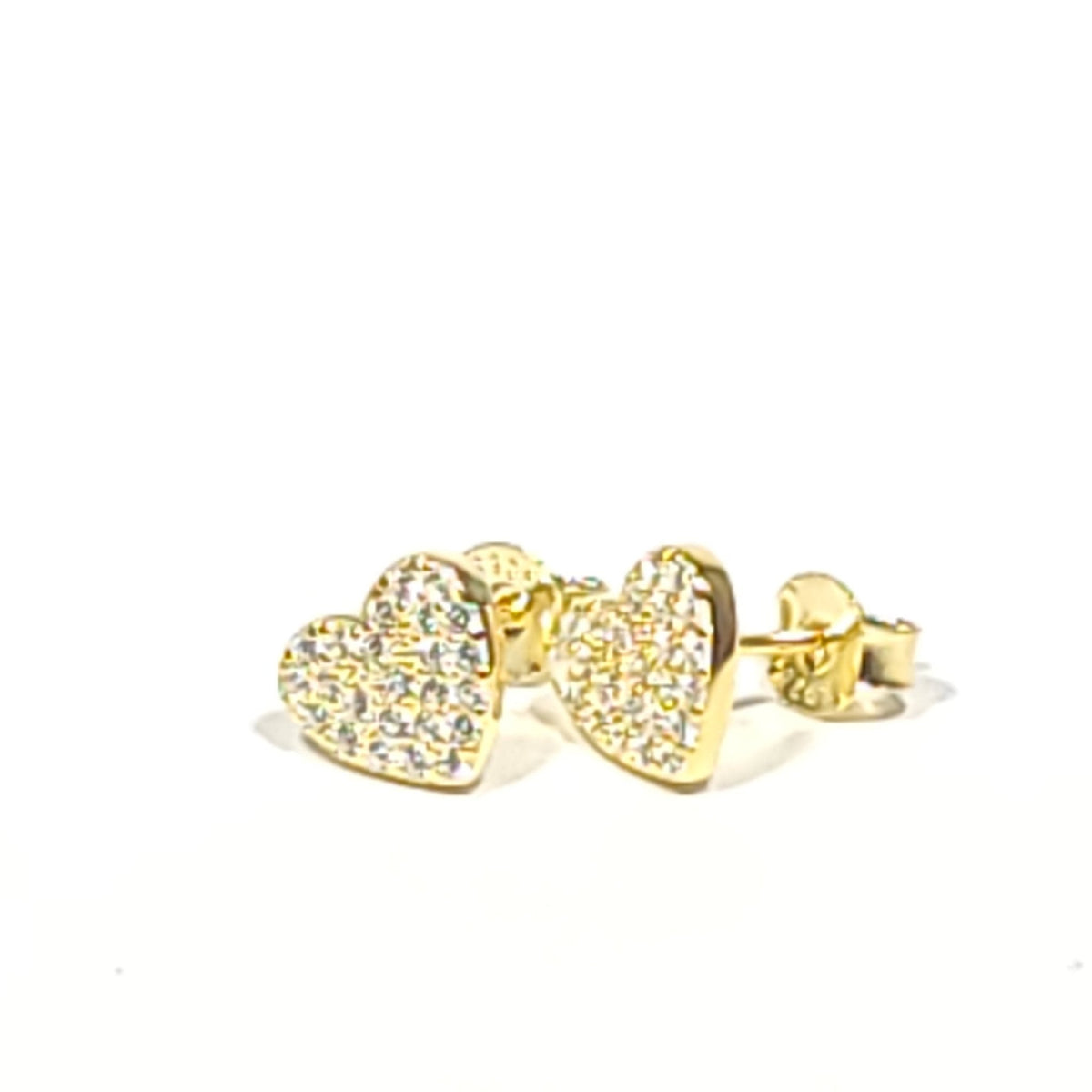 Pavé Heart Stud Earrings