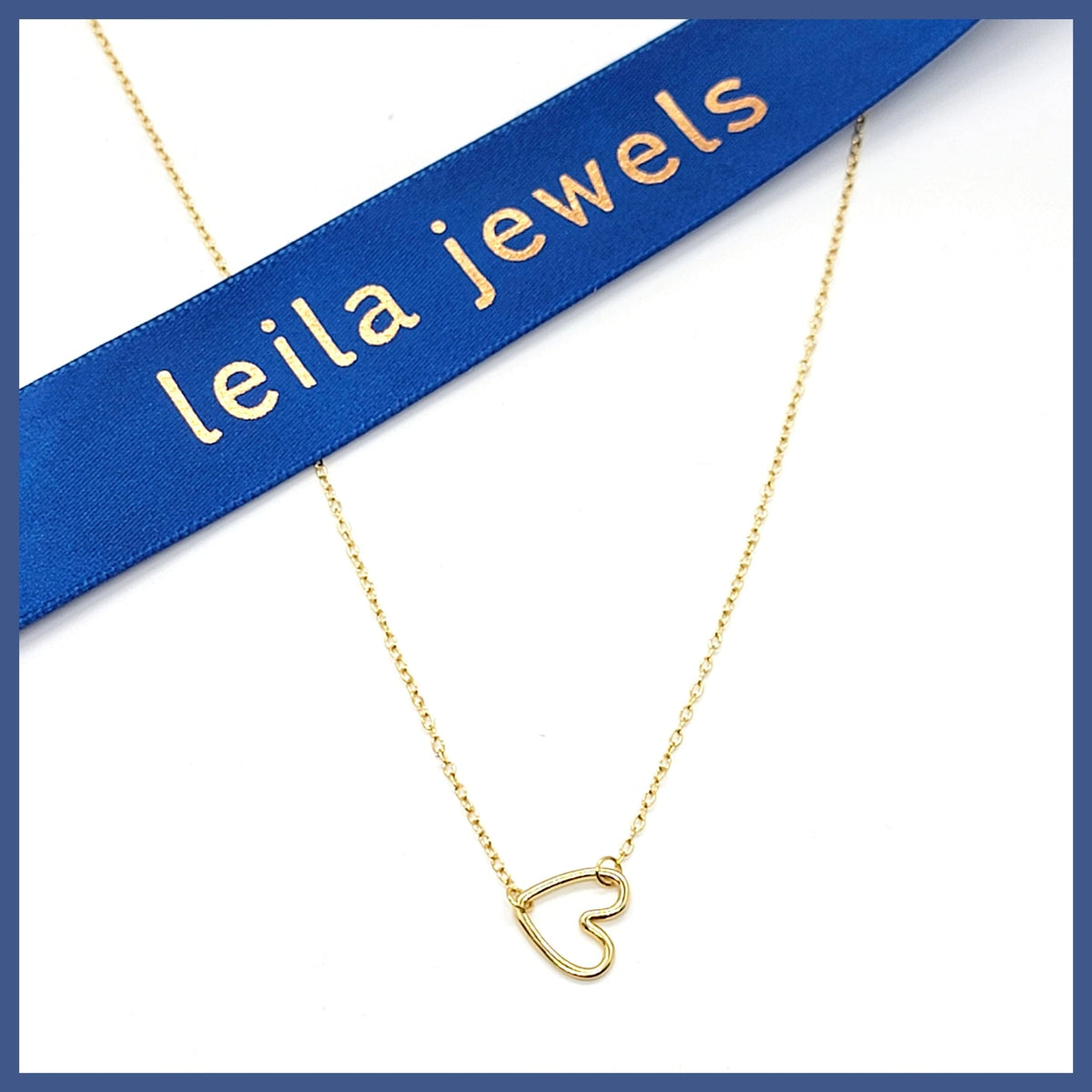 Gold Vermeil Floating Heart Necklace
