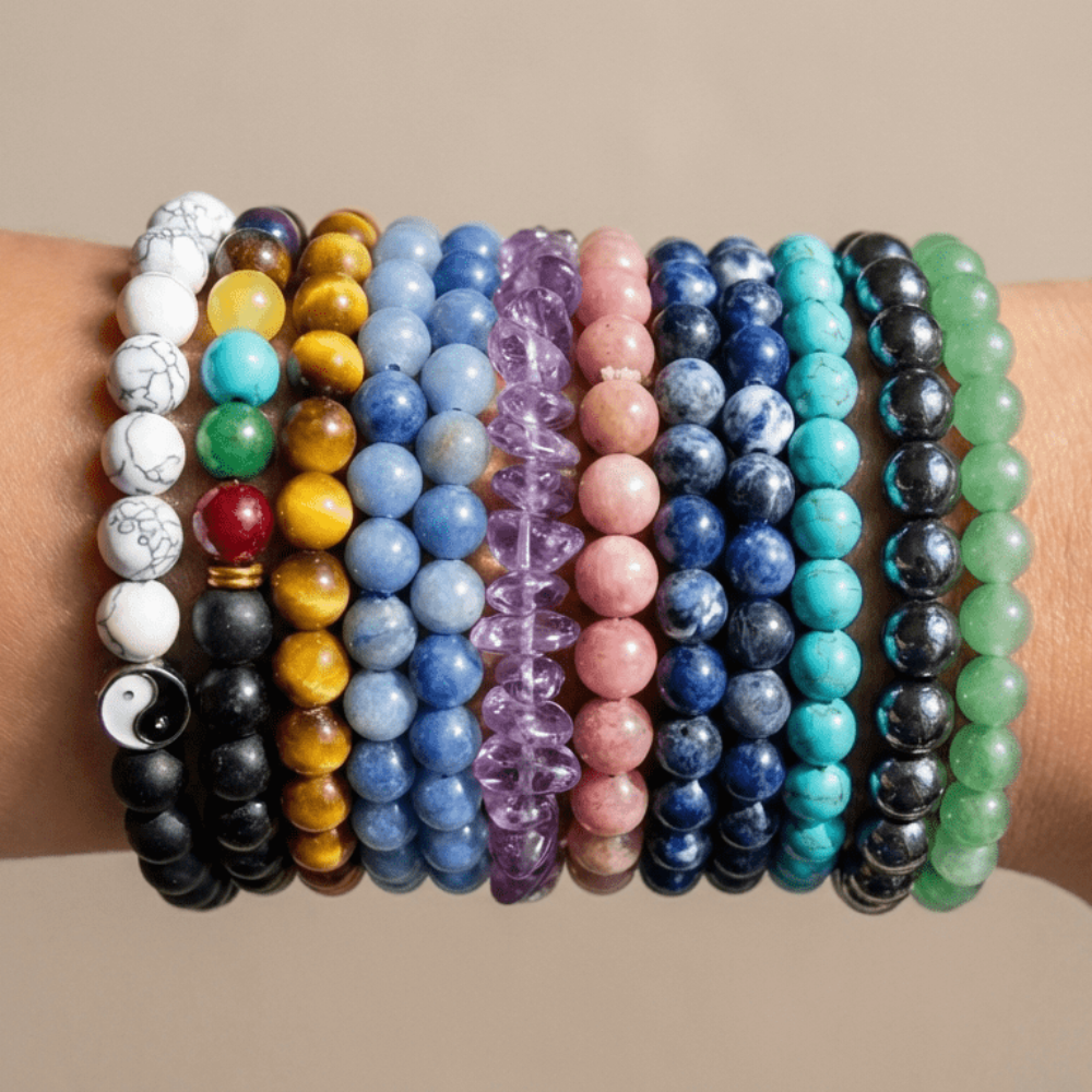 Vibrant Gemstone Bead Bracelet Collection
