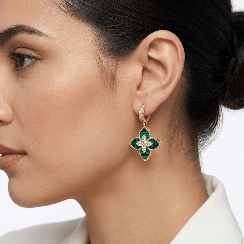 Venetian Flower Drop Earrings