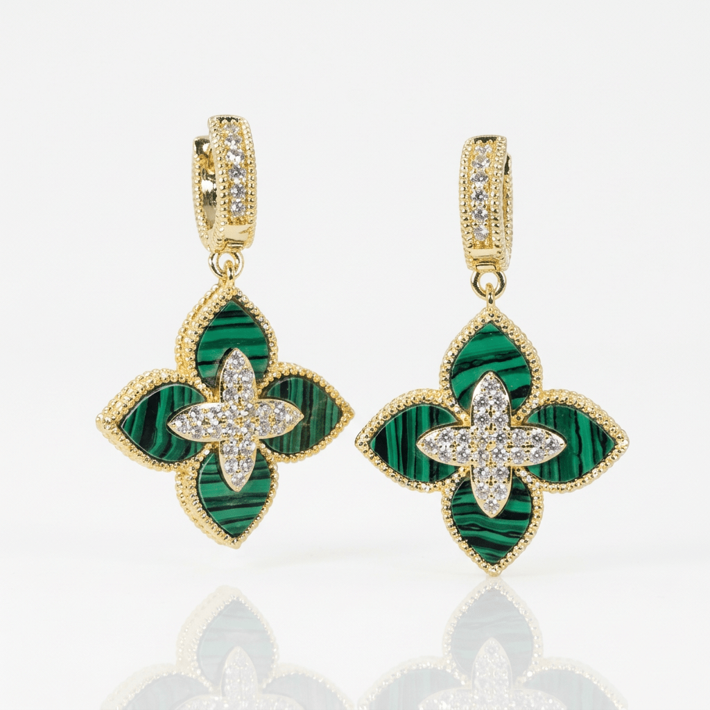Venetian Flower Drop Earrings