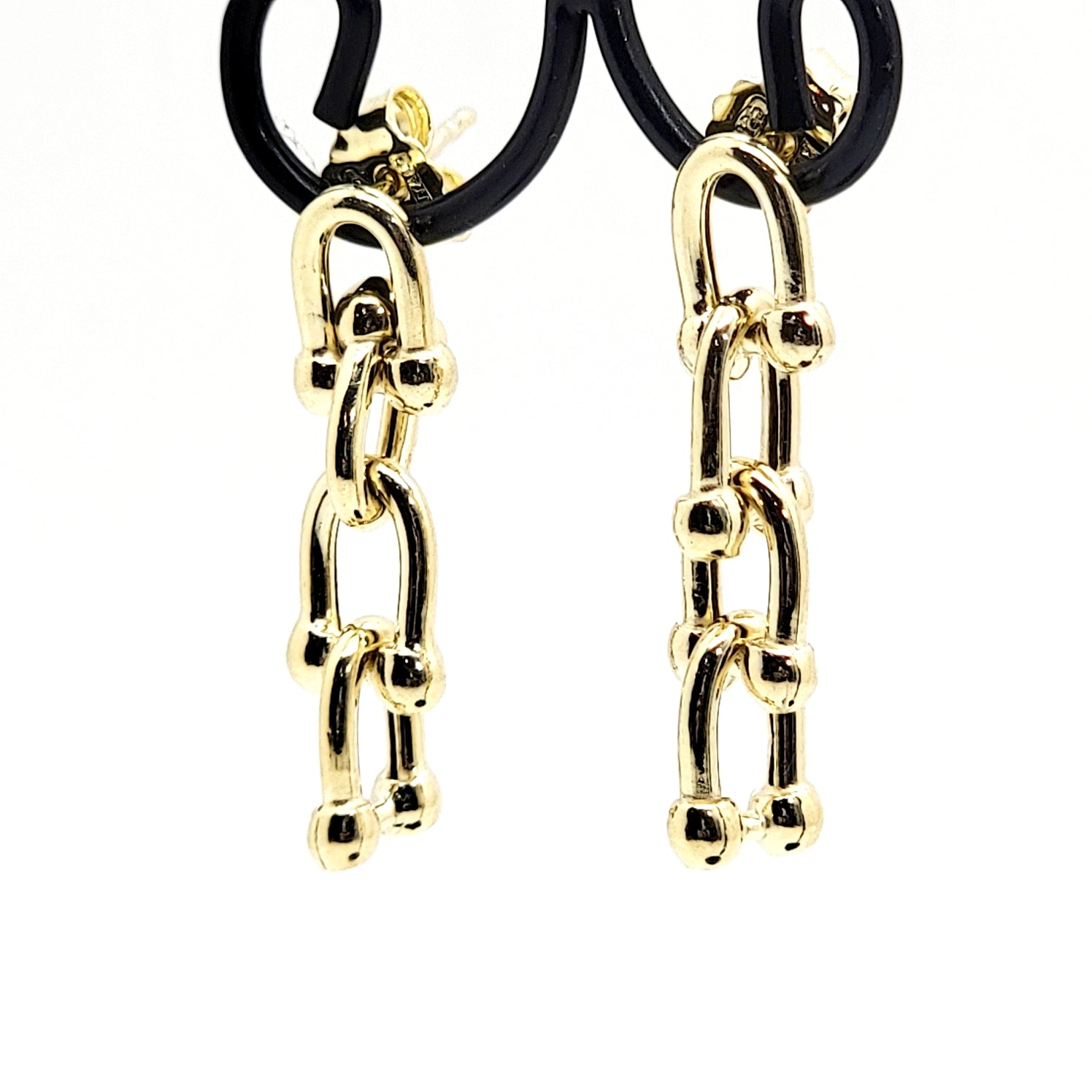Gold Vermeil Link Drop Earrings