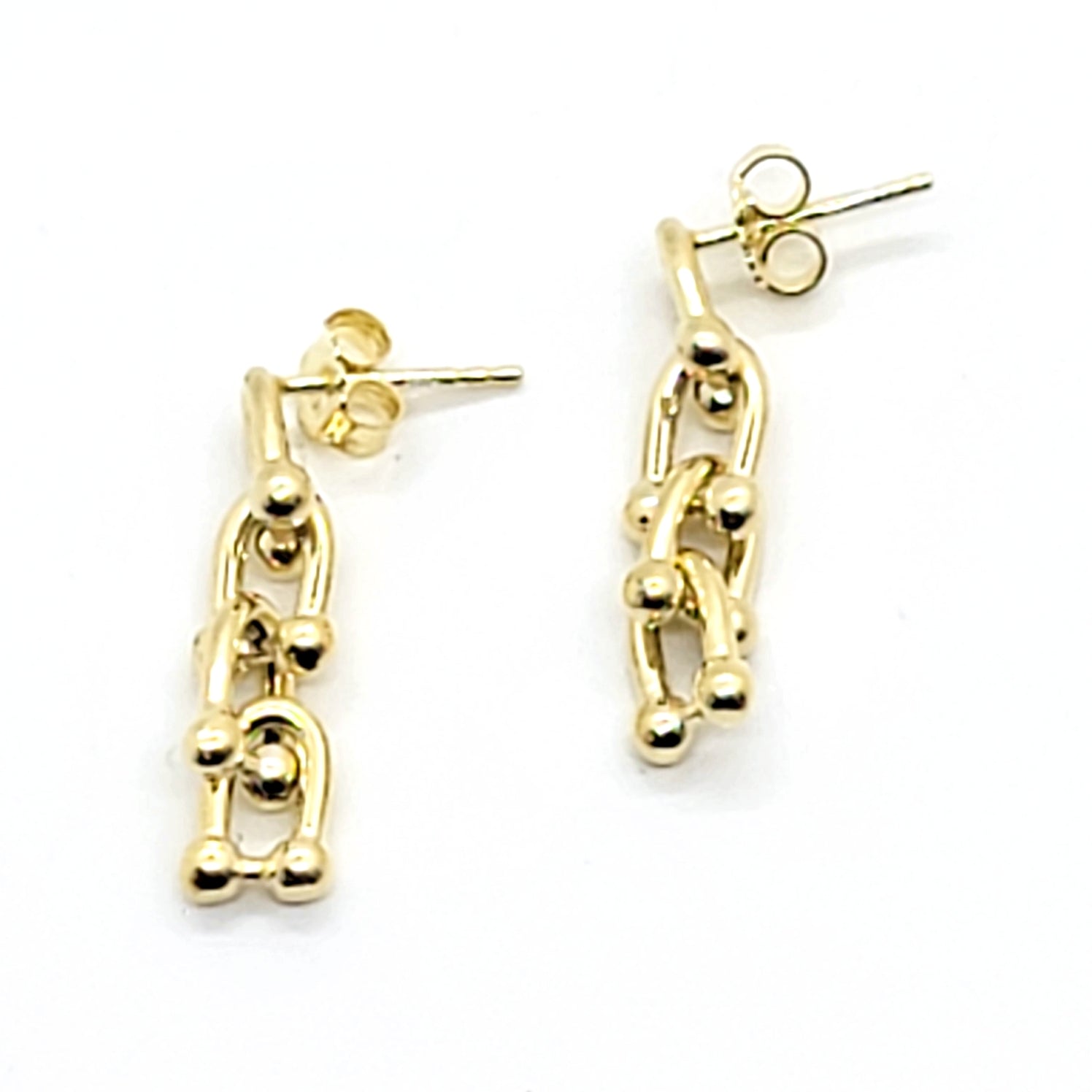 Gold Vermeil Link Drop Earrings