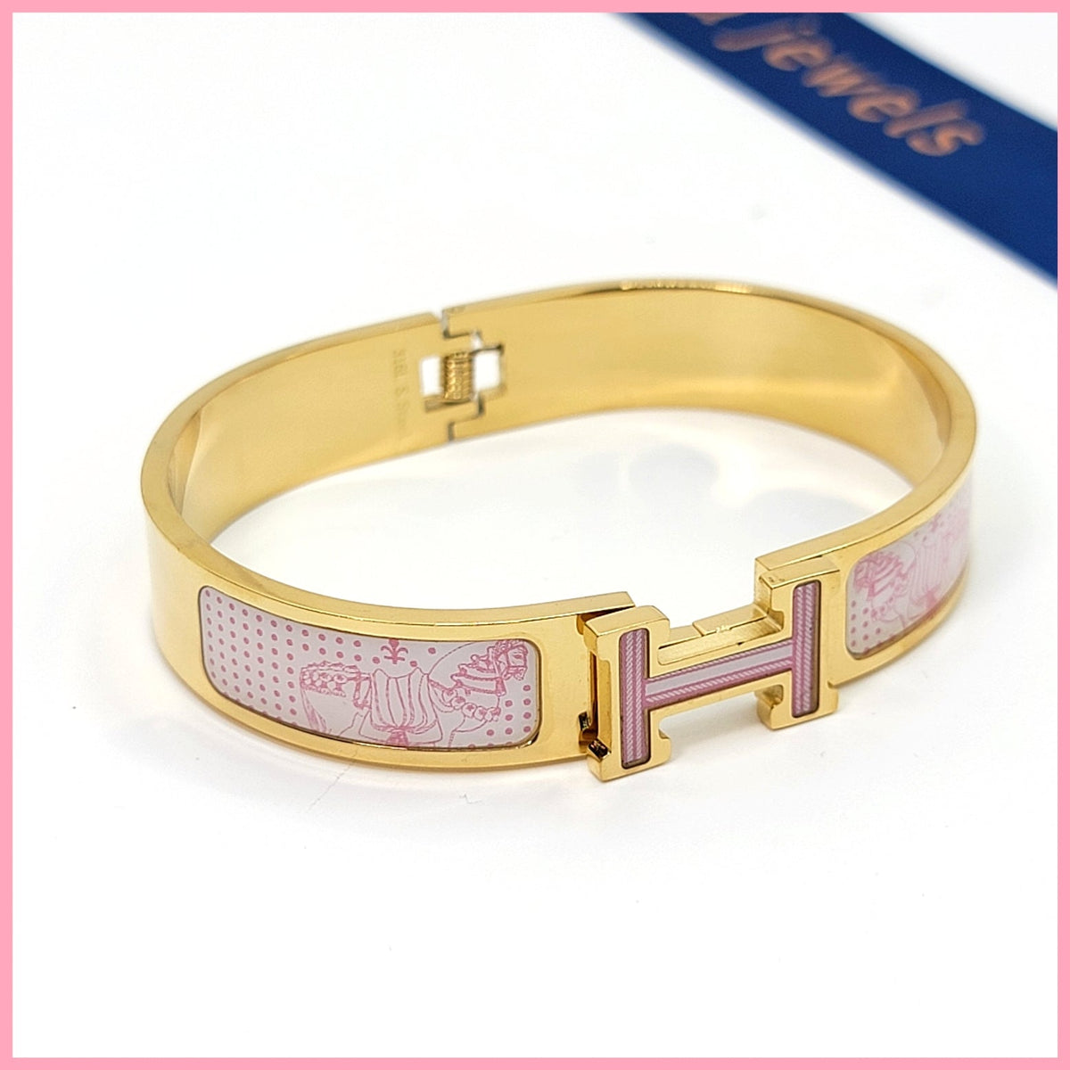 "H" Hinged Cuff Bracelet