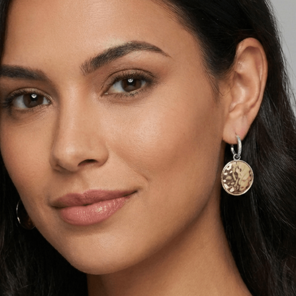 Hammered Brass Earrings