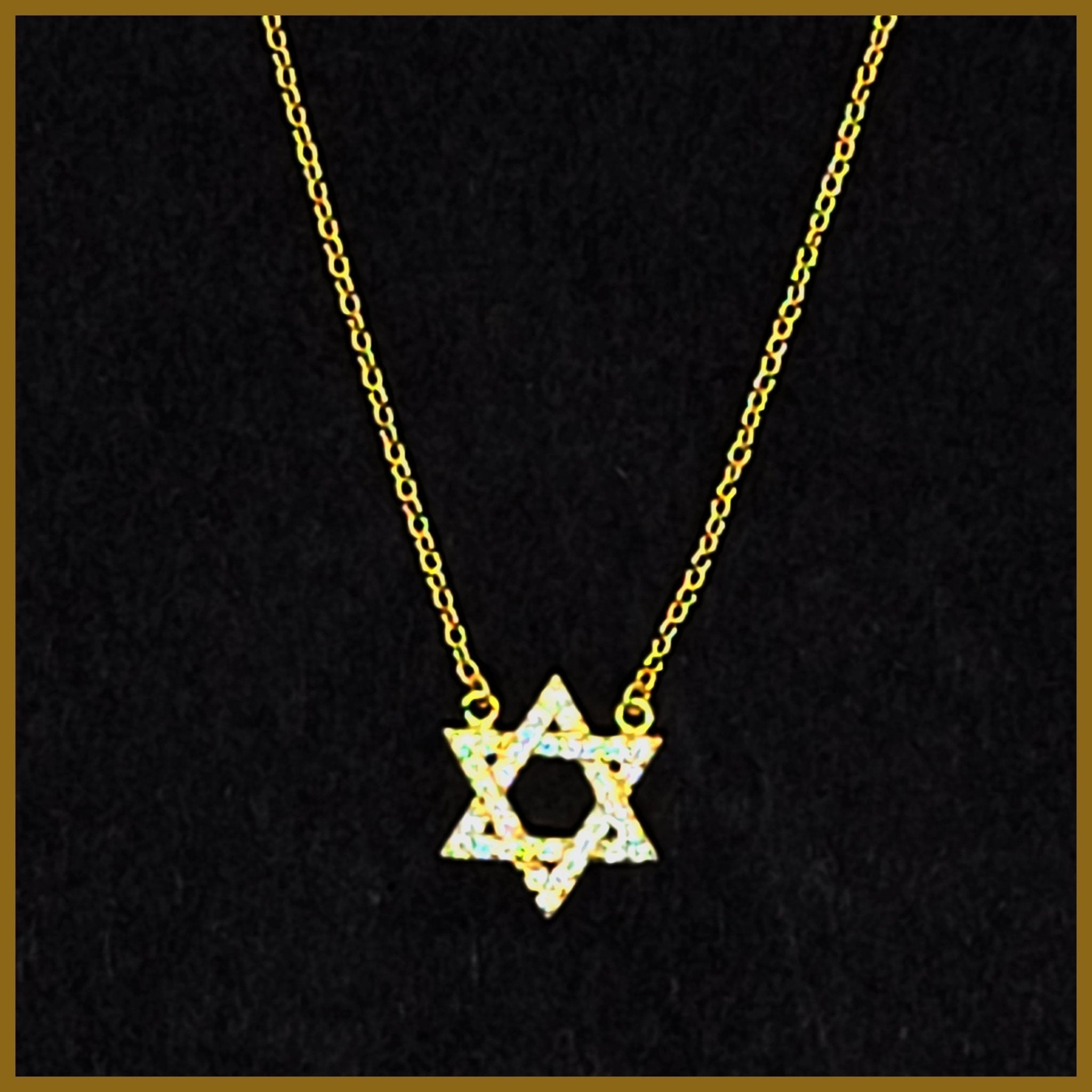 Sterling Pavé Star of David Necklace