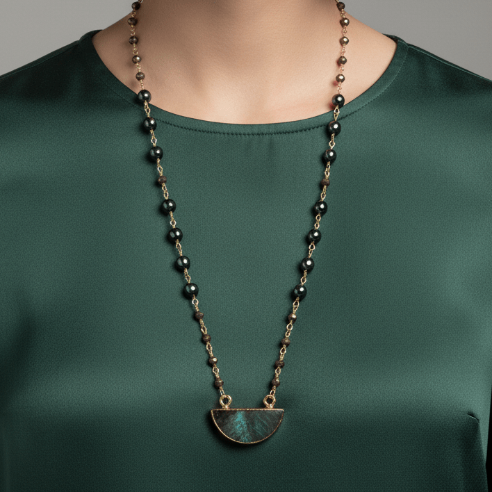 Labradorite Slice Necklace